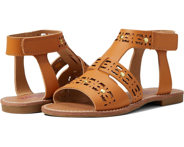 Sienna Valencia Imports (Rachel Shoes) Little Girls Prue Gladiator Sandal Velcro Tan