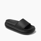 Reef Women's Cushion Bondi Bay Platform Slide Sandal Black / Black