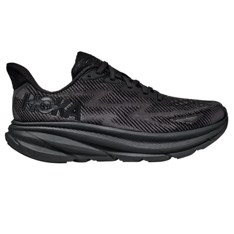 Dark Slate Gray Hoka Men's Clifton 9 Black / Black