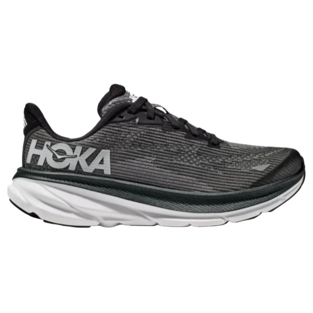 Dark Slate Gray Hoka Grade School Boys Clifton 9 Black / White