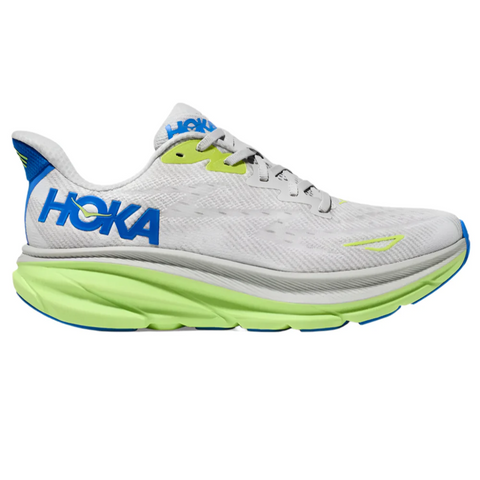 Gray Hoka Men's Clifton 9 Stardust / Cobalt