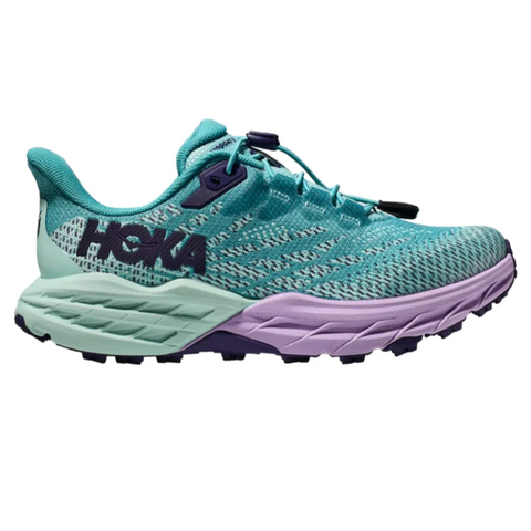 Slate Gray Hoka Youth Girls Speedboat 5 Ocean Mist / Lilac Mist