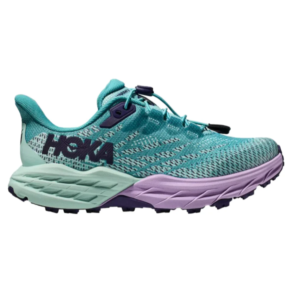 Slate Gray Hoka Youth Girls Speedboat 5 Ocean Mist / Lilac Mist