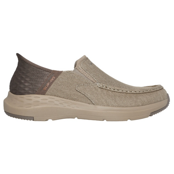 Rosy Brown Skechers Men's Parson Dewitt Hands-Free Slip On Taupe