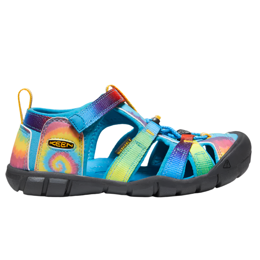 Dark Slate Gray Keen Grade School Girl's Seacamp II CNX Vivid Blue / Tie Die