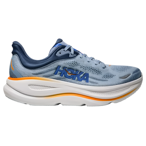 Gray Hoka Men's Bondi 9 Drizzle / Downpour