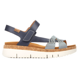 Light Gray Pikolinos Women's Palma Platform Sandal Denim & Marfil Bra