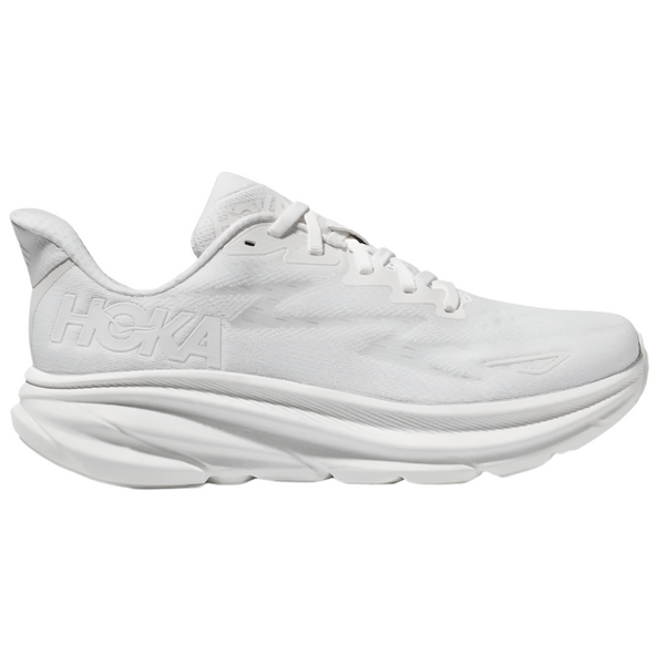 Light Gray Hoka Women's Clifton 9 White / White