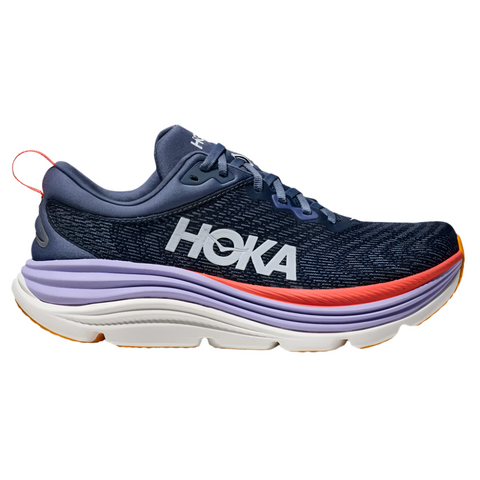 Gray Hoka Women's Gaviota 5 Anchor / Grapefruit