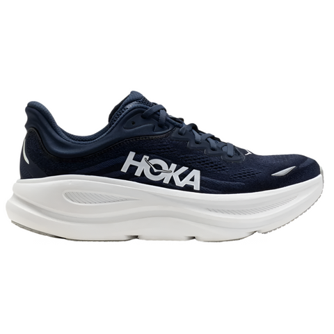 Light Gray Hoka Men's Bondi 9 Varsity Navy / White