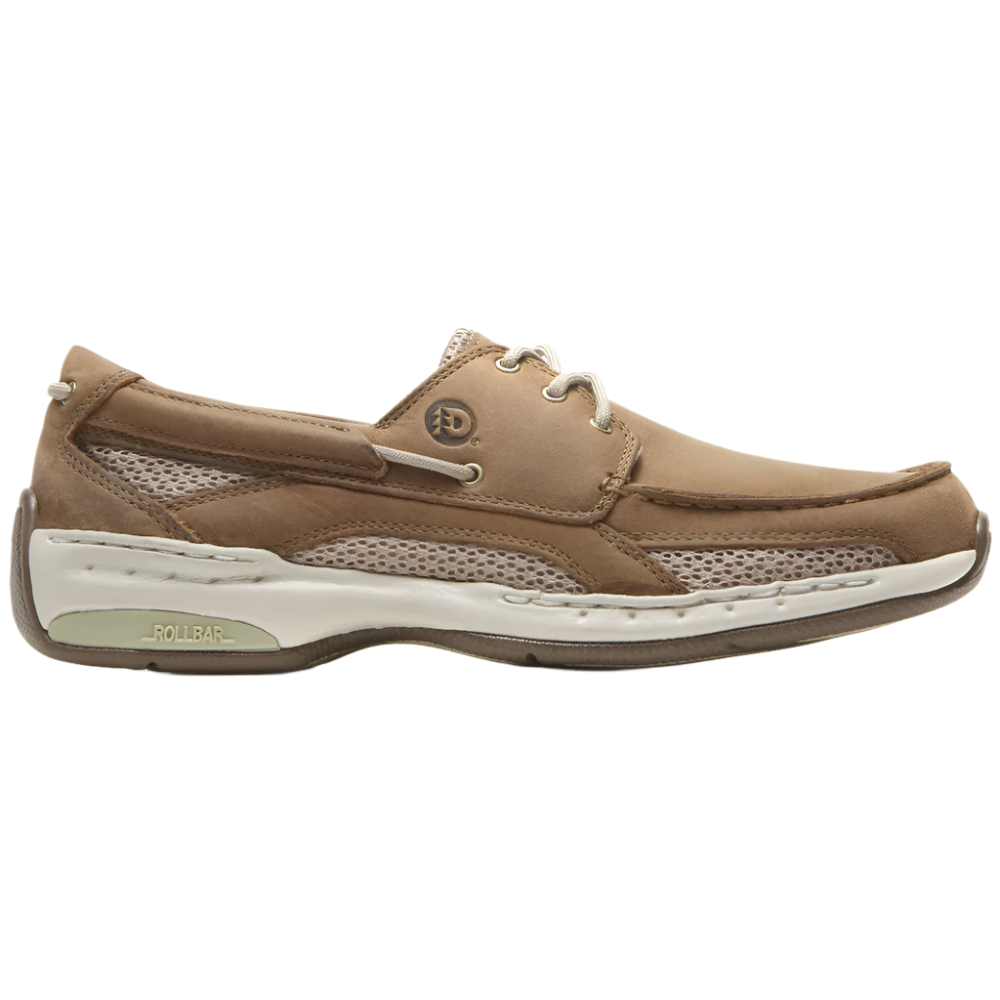 Dim Gray Dunham (Rockport) Men's Captain 3-Eye Boat Shoe Tan