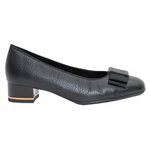 Dark Slate Gray Ara Women's Garnet Block Heel Pump Black