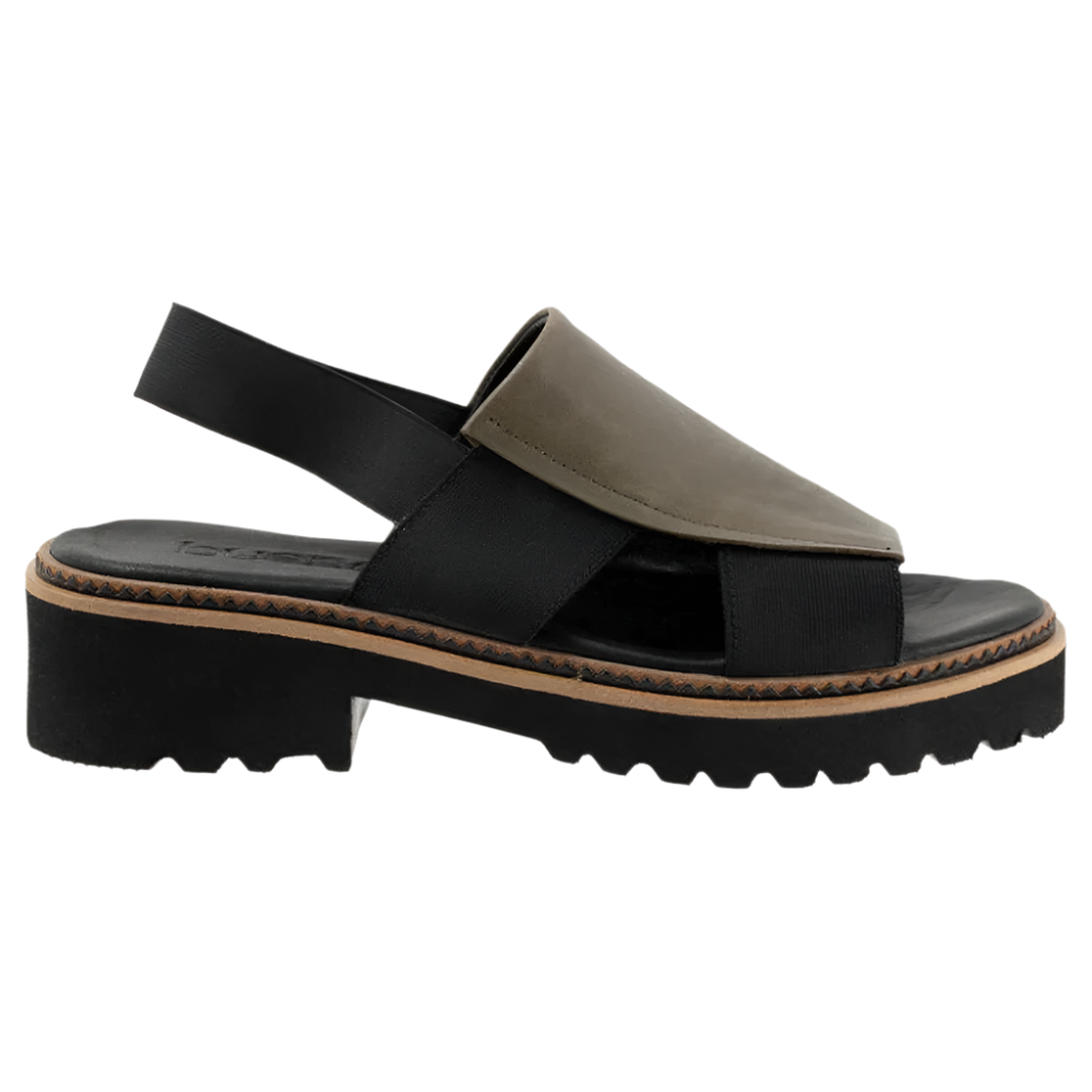 Black Bueno Women's Amy Sandal Green Khaki