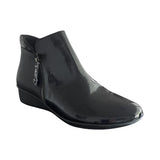 Dark Slate Gray Revere Women's Demascus Orthotic Zip Ankle Boot Black Patent