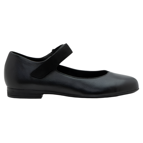 Black Ara Women's Sienna Mary Jane Flat Black Calf / Suede