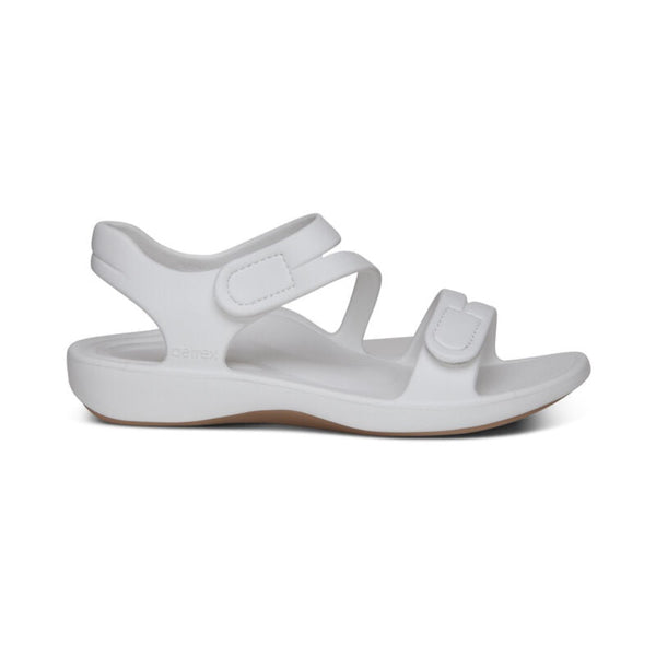Gray Aetrex Women's Jillian Sport Water-Friendly Sandal White
