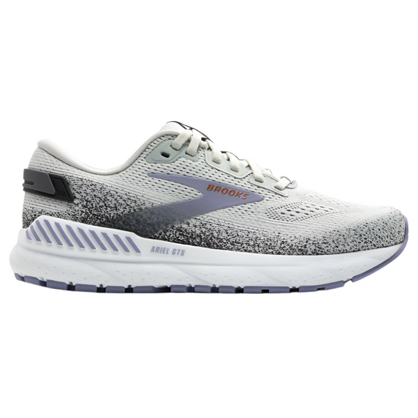 Light Gray Brooks Women's Ariel GTS 24 Mercury / Ebony / Sweet Lavender