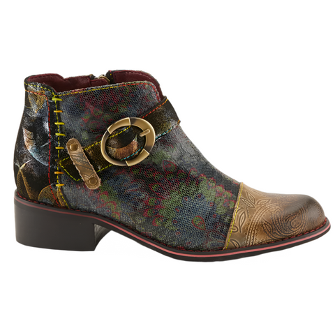 Dark Slate Gray Spring Step Women's Georgiana-Scope Boot Olive Multi