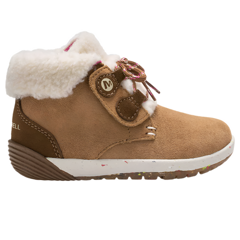 Sienna Merrell Toddler Girls Bare Steps Boot 2.0 Chestnut Suede