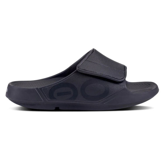 OOFOS Men's OOahh Sport Flex Sandal Black Matte