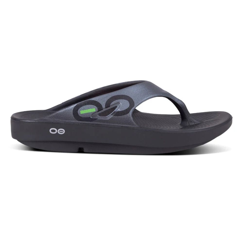 OOFOS Men's OOriginal Sport Thong Sandal Black/Graphite