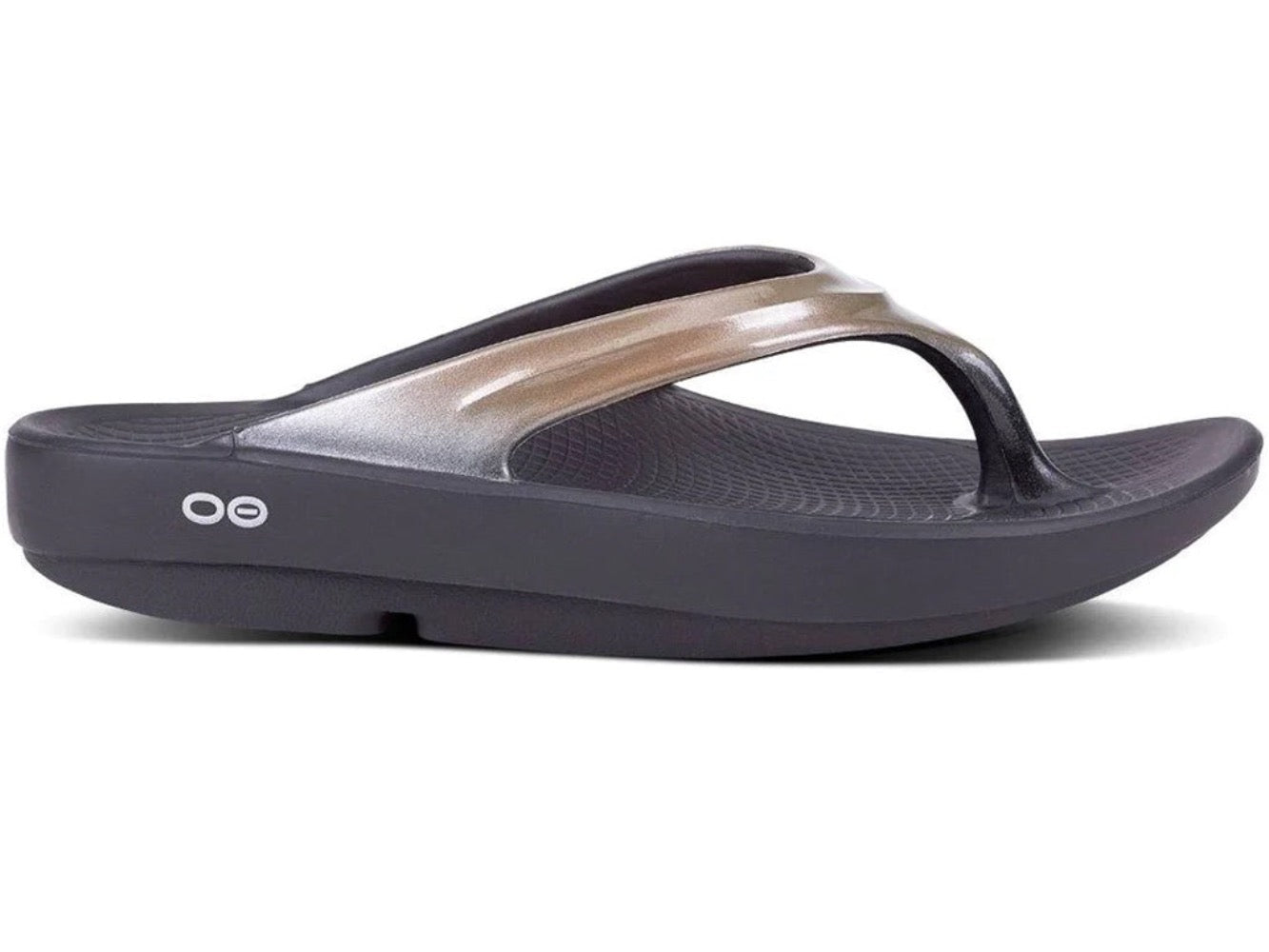 Dark Slate Gray Oofos Women's OOlala Thong Latte