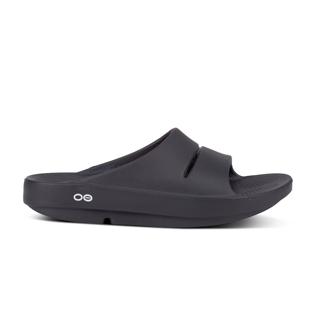 Dark Slate Gray Oofos Unisex OOahh Slide Black