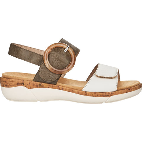 Rosy Brown Remonte Women's Jocelyn 53 Sandal Off White / Forest Leather