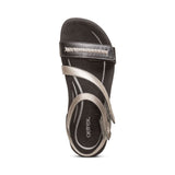 Dark Slate Gray Aetrex Women's Gabby Adjustable Quarter Strap Sandal Black Multi