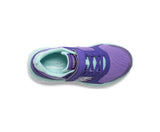 Slate Gray Saucony Little Girls Wind 2.0 A/C Velcro Sneaker Purple / Turquoise