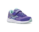 Light Slate Gray Saucony Toddler Girls Ride 10 Jr. Velcro Sneaker Purple