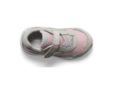 Gray Saucony Toddler Girls Ride 10 Jr. Velcro Sneaker Blush