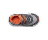 Dim Gray Saucony Toddler Boy's Ride 10 Jr Velcro Sneaker Grey / Orange