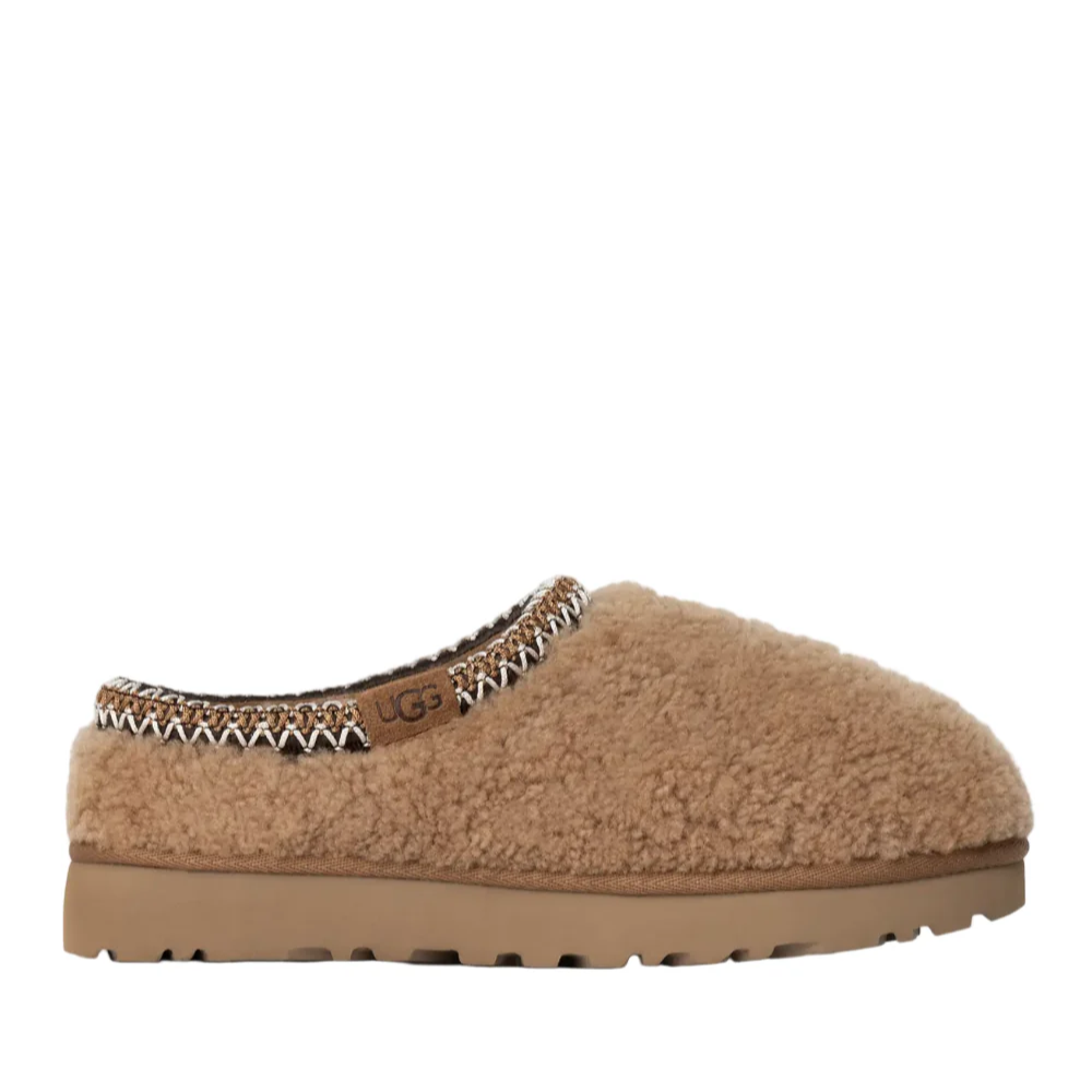 White Smoke UGG Girl's Tasman Maxi Curly Slipper Chestnut