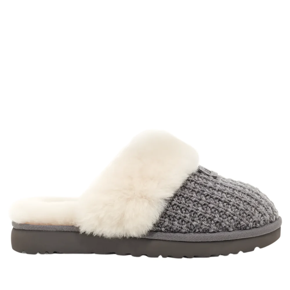 Ugg 女士舒适仿羊毛拖鞋 煤灰色