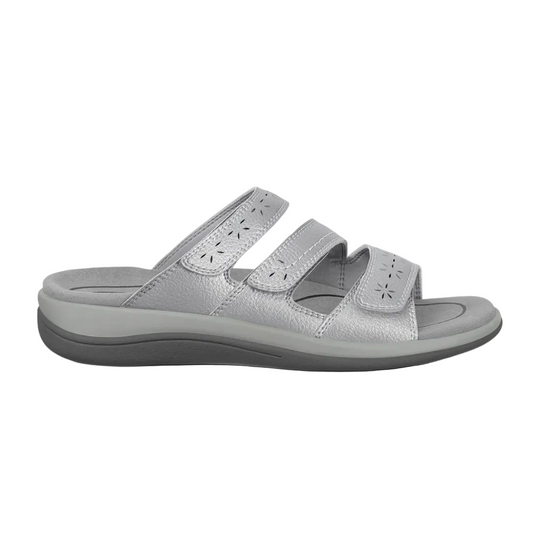 White Smoke Orthofeet Women's Sahara Silver Metallic