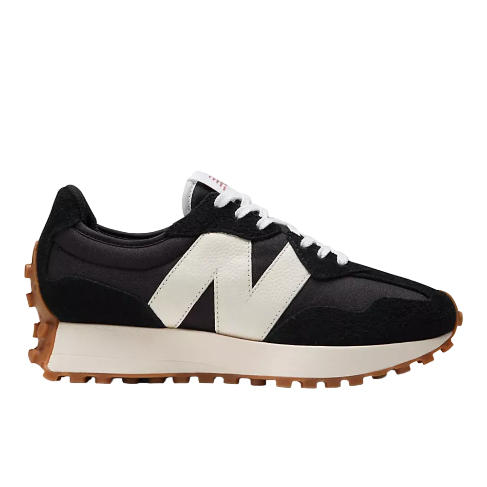 White Smoke New Balance Women's 327 Black/White