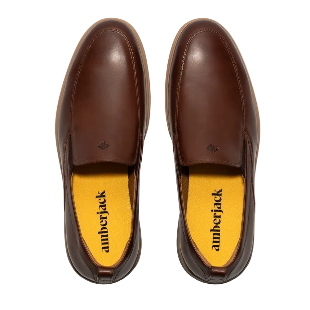 White Smoke AmberJack Men's The Slip-On Chestnut