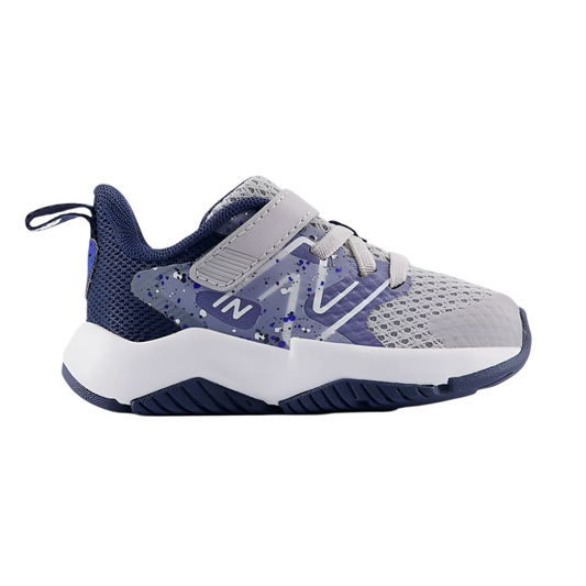 Gray New Balance Toddler Boys Rave Run v2 Bungee Lace Velcro Raincloud