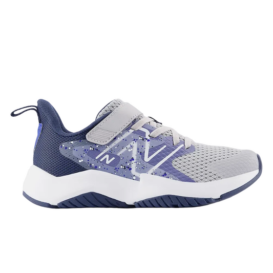White Smoke New Balance Boys Rave Run v2 Hook & Loop Raincloud
