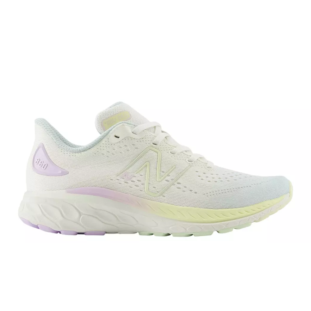 White Smoke New Balance Girls Fresh Foam X 860v13 Lace Sea Salt/Quarry Blue