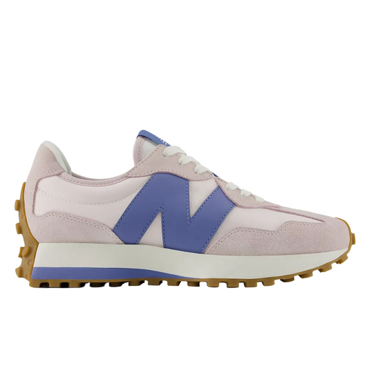 White Smoke New Balance Women's 327 Pink Salt