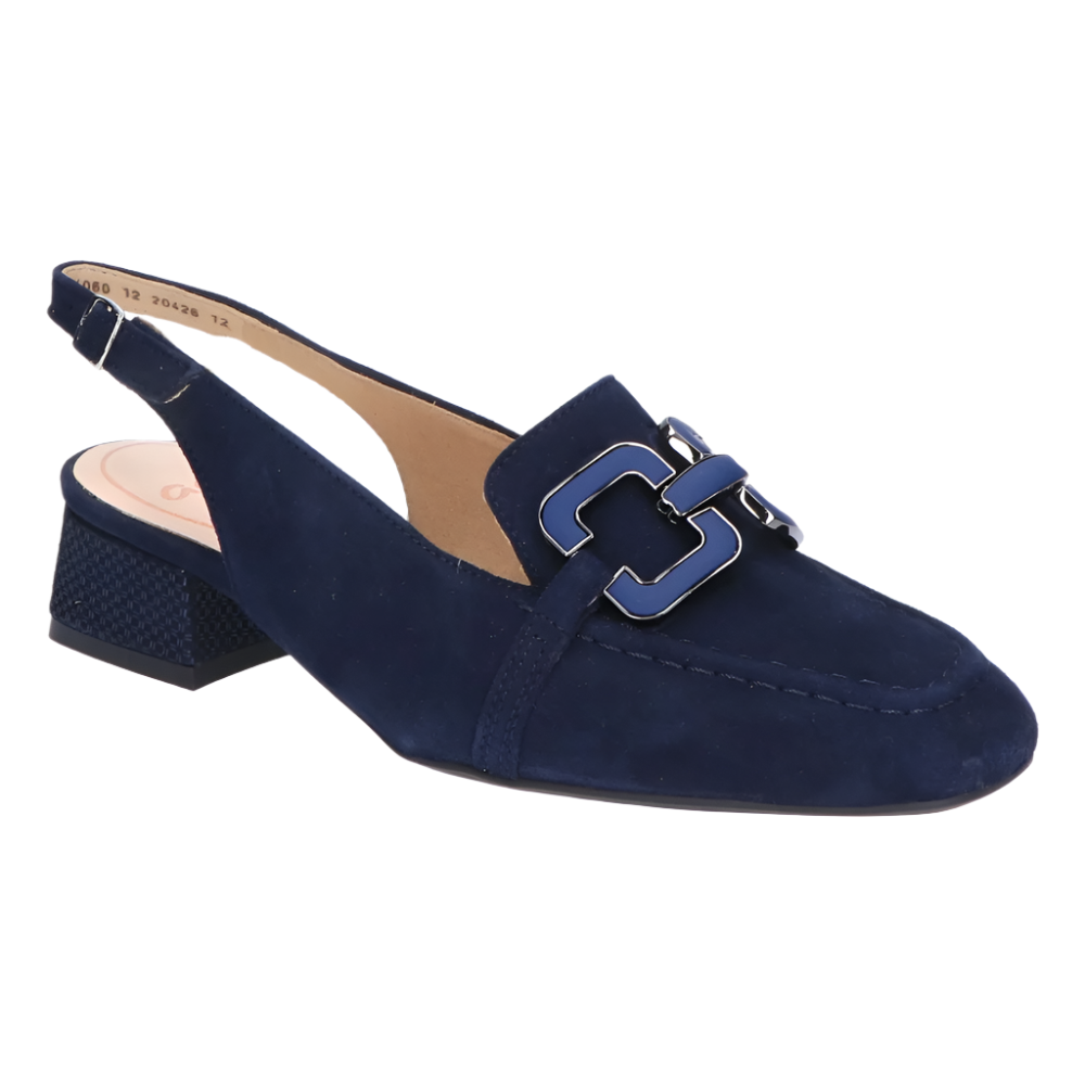 Dark Slate Gray Ara Women's Granada Slingback Pump Midnight Blue Suede