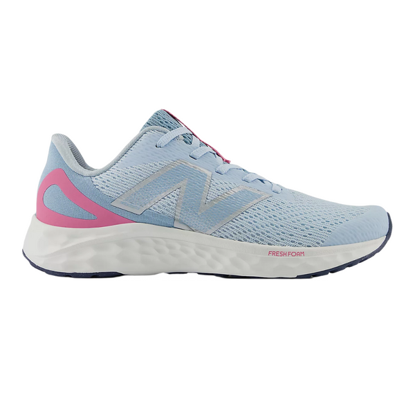 Gray New Balance Grade School Girls Fresh Foam Arishi v4 Quarry Blue