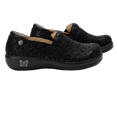 Black Alegria Women's Keli Clog Black Embossed Paisley