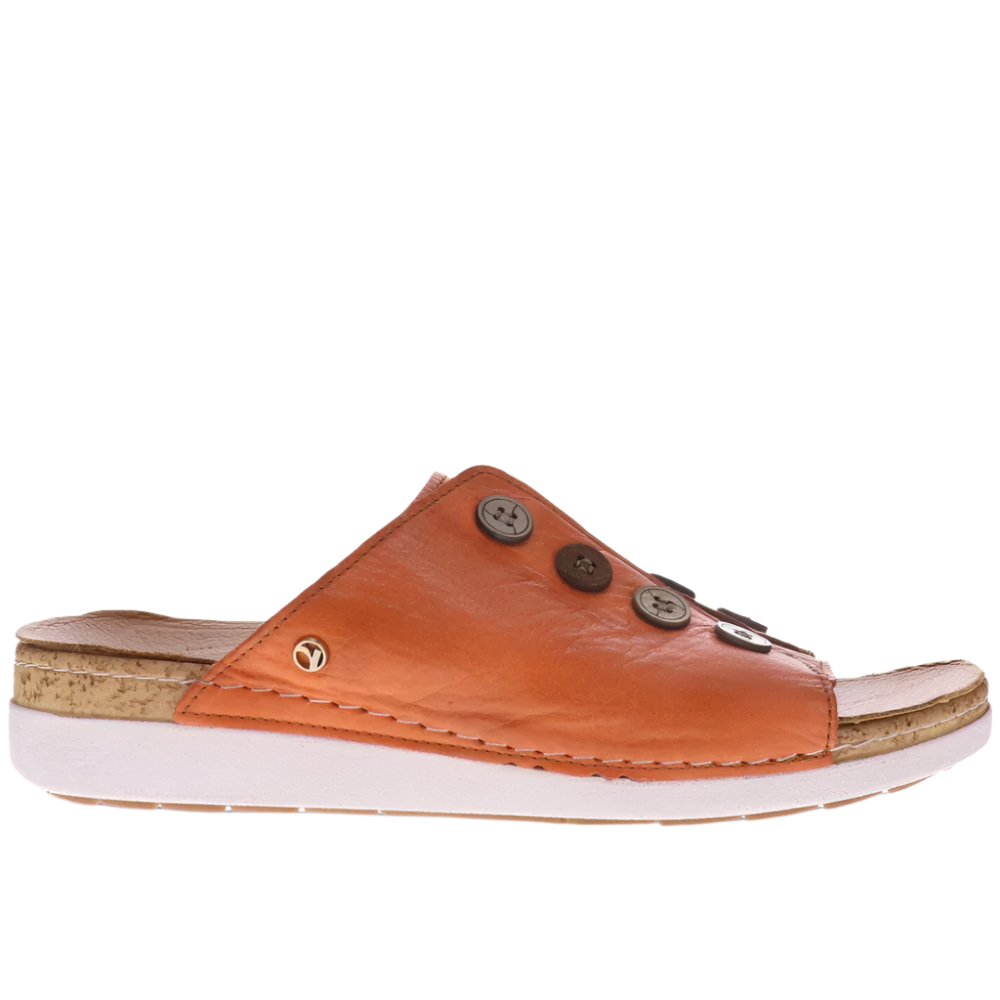 Sienna Revere Women's Antalya Orthotic Slide Sandal Mango
