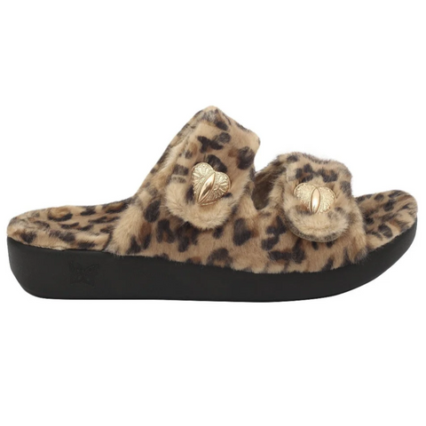 Dark Slate Gray Alegria Women's Chillery Slipper Leopard