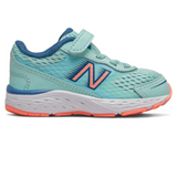 Dark Gray New Balance Toddler Girls 680v6 Velcro Bali Blue