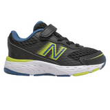 Dark Slate Gray New Balance Toddler Kids Hash 680v6 Velcro Black