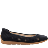 Rosy Brown Ara Women's Sarah Perf Comfort Ballet Flat Navy Nubuck